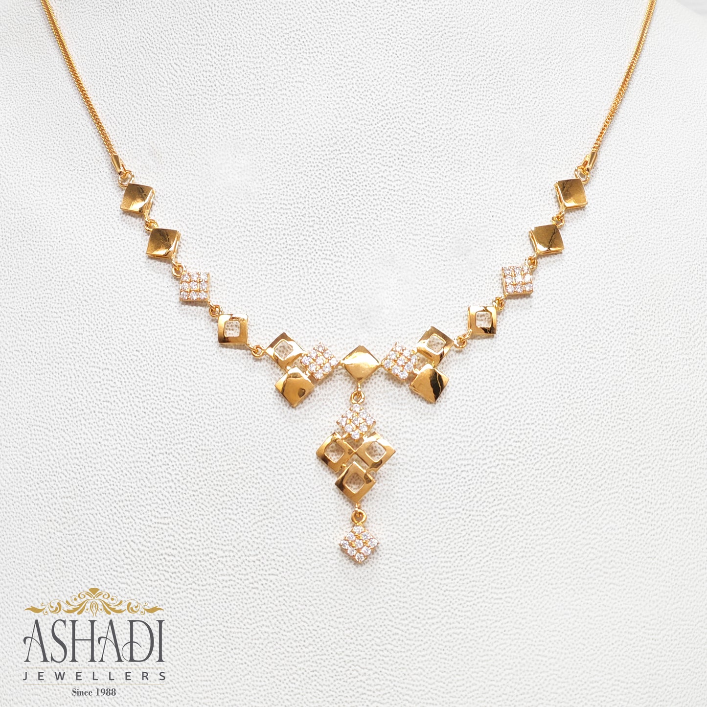 22K Yellow Gold Wedding Necklace | WN0049