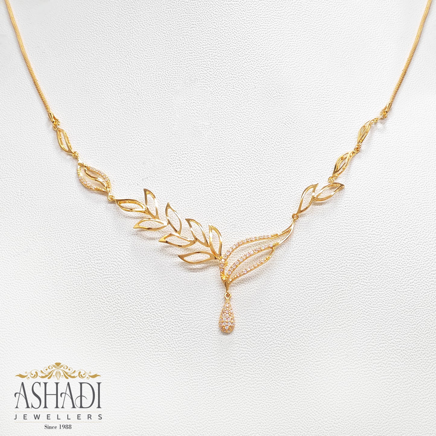 22K Yellow Gold Wedding Necklace | WN0052