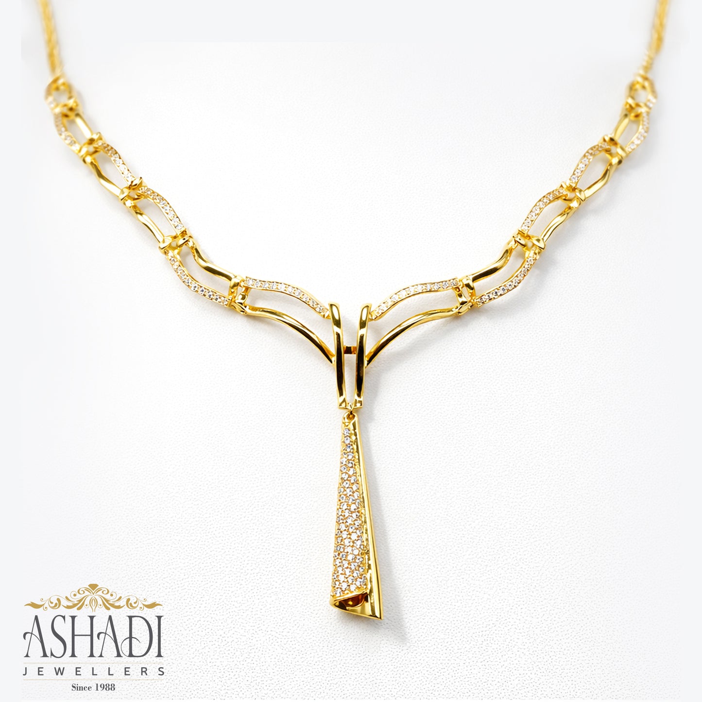 22K Yellow Gold Wedding Necklace | WN0056