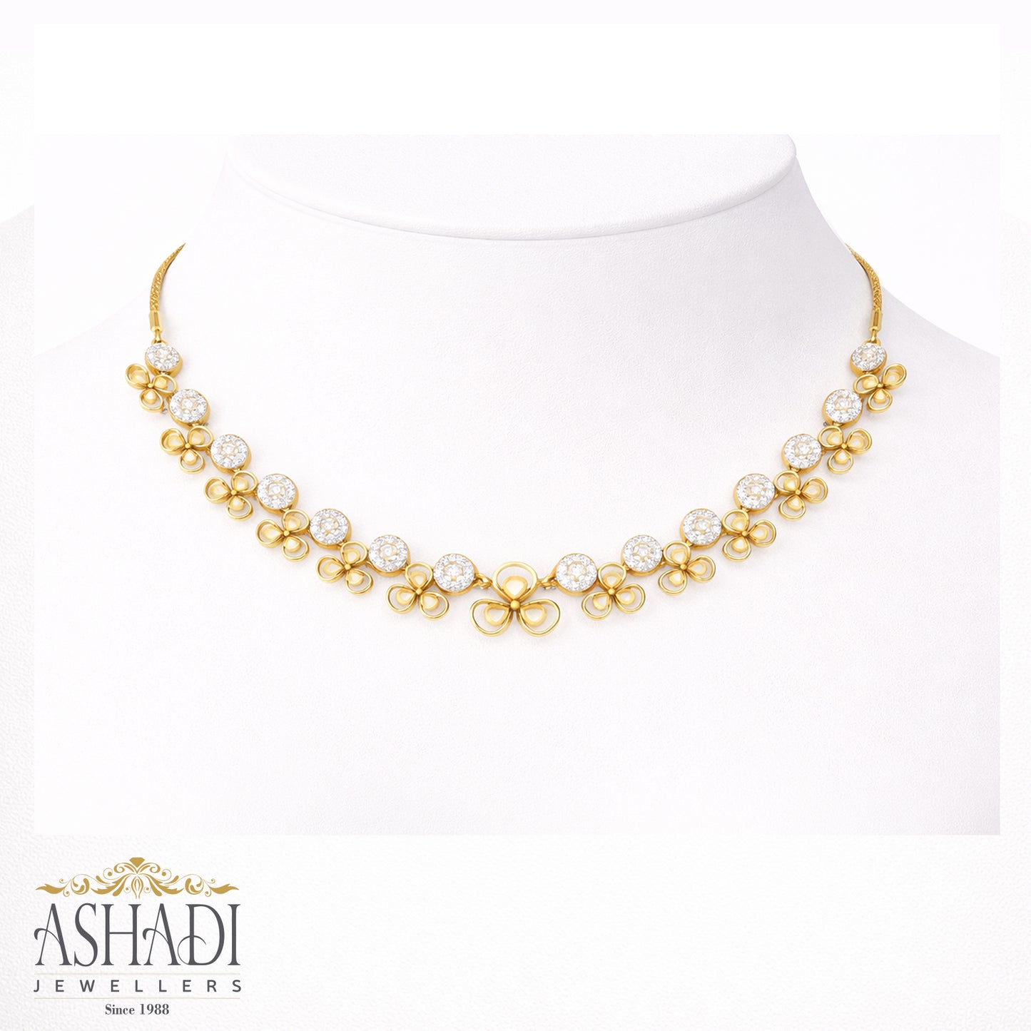 22K Yellow Gold Wedding Necklace | WN0070