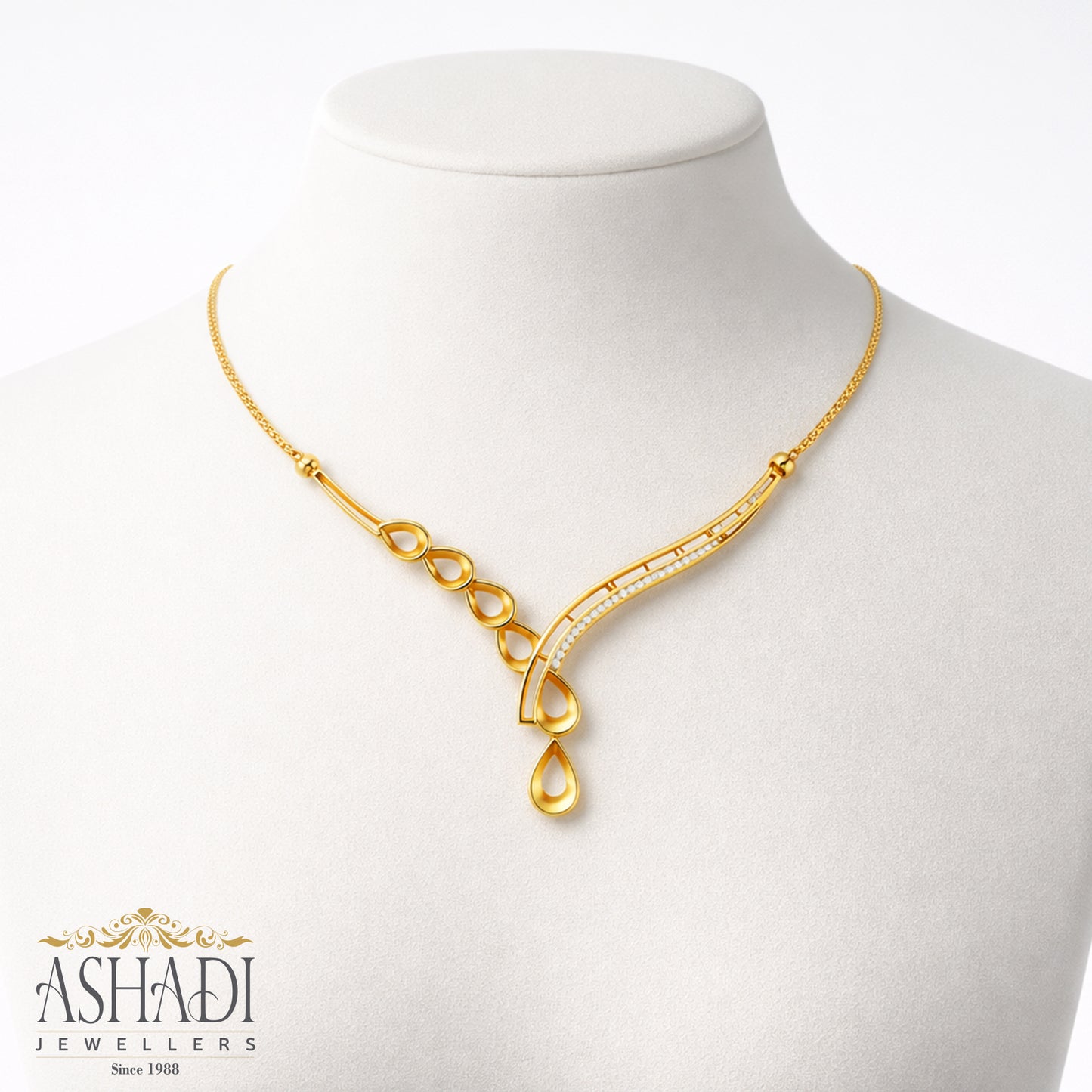 22K Yellow Gold Wedding Necklace | WN0071