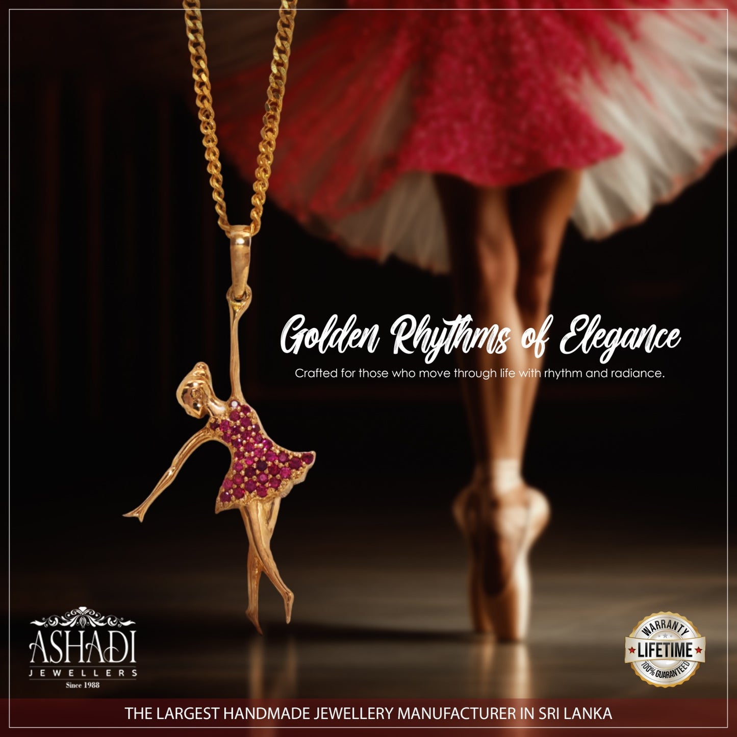 Ballerina Gold Pendant