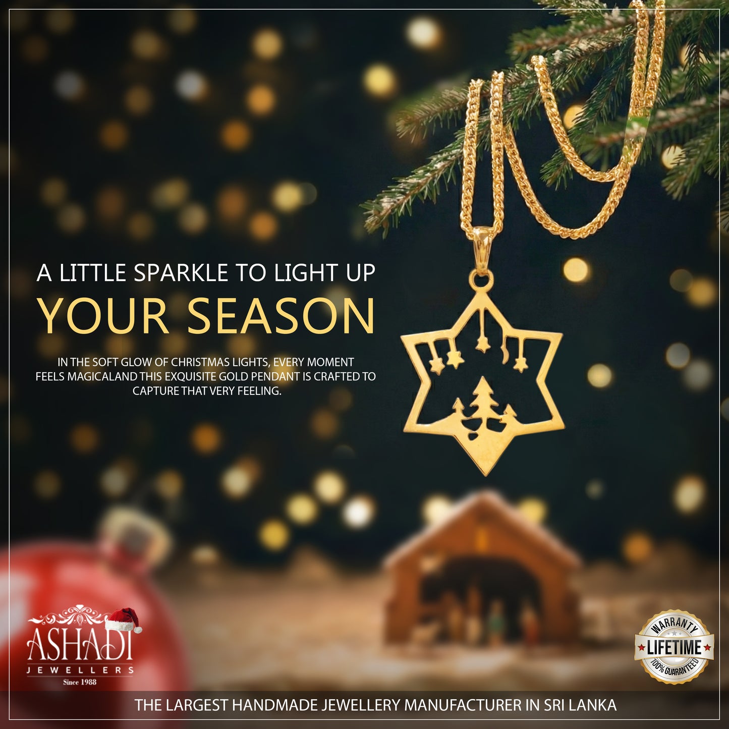 Christmas Star Gold Pendant