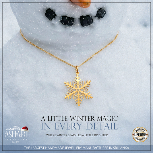 Snowflake Gold Pendant