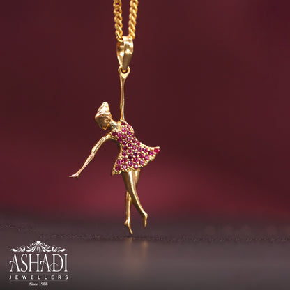 Ballerina Gold Pendant