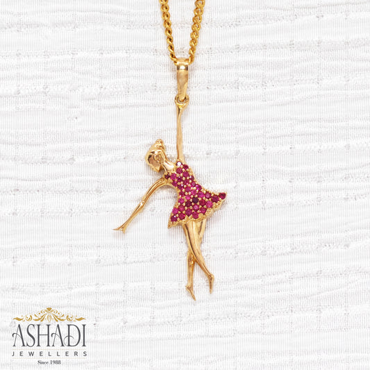 Ballerina Gold Pendant