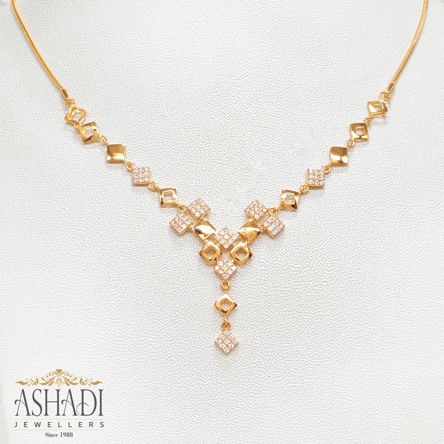 22K Yellow Gold Wedding Necklace | WN0050