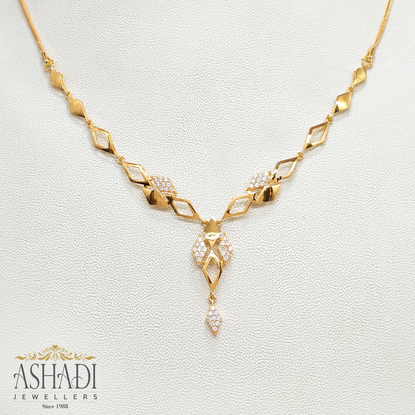 22K Yellow Gold Wedding Necklace | WN0051