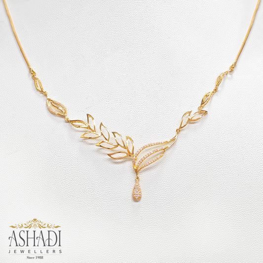 22K Yellow Gold Wedding Necklace | WN0052