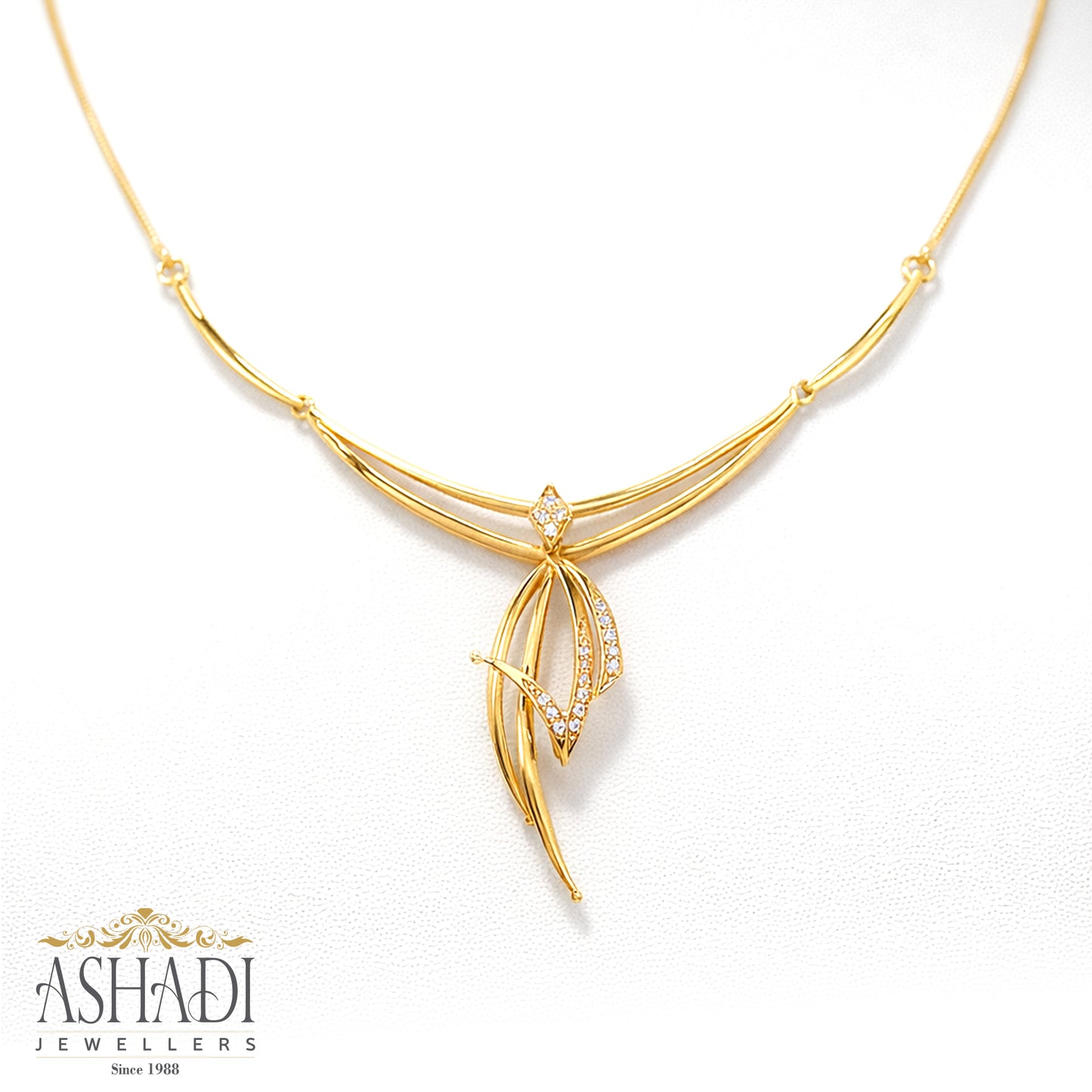 22K Yellow Gold Wedding Necklace | WN0058