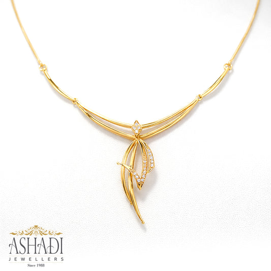 22K Yellow Gold Wedding Necklace | WN0058