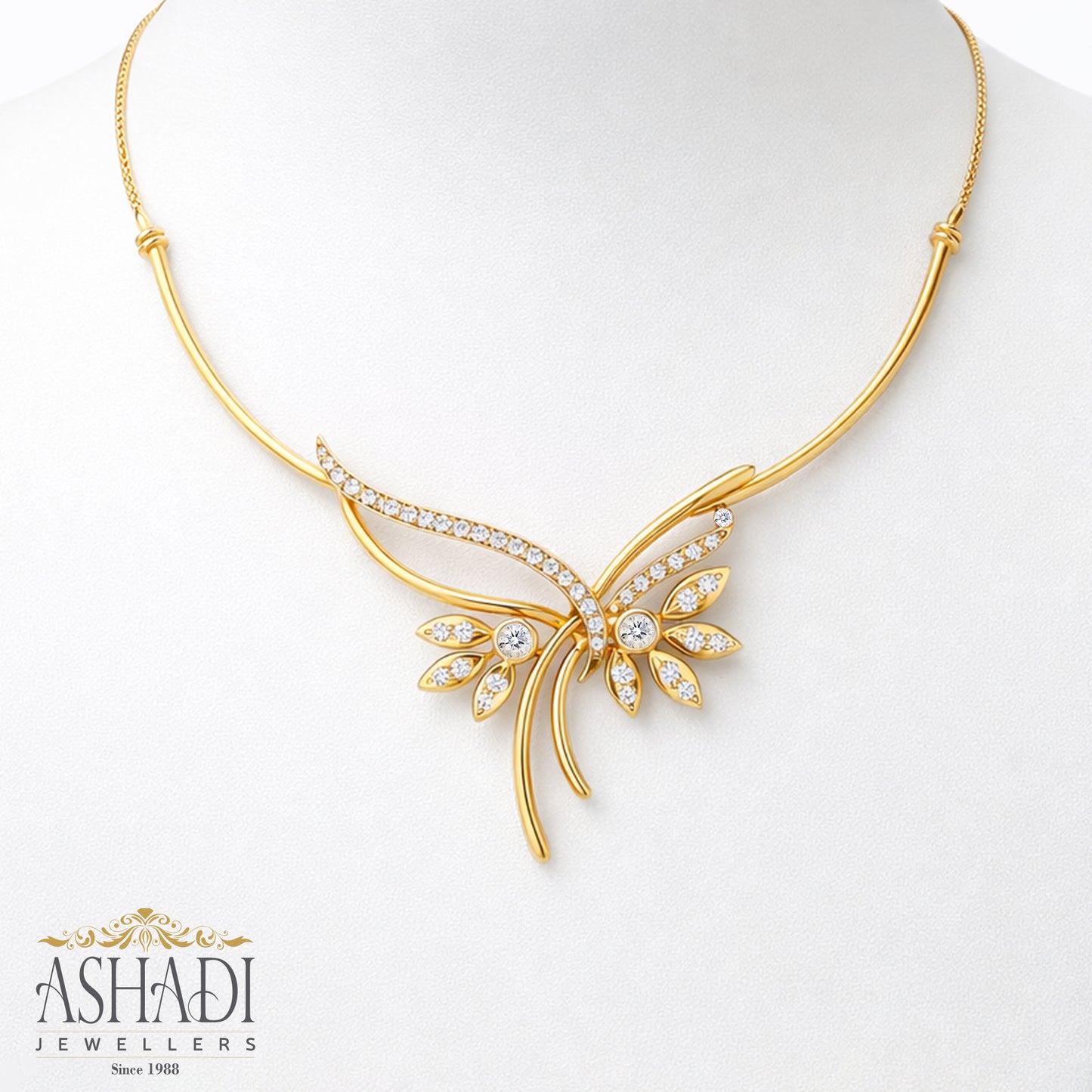 22K Yellow Gold Wedding Necklace | WN0061