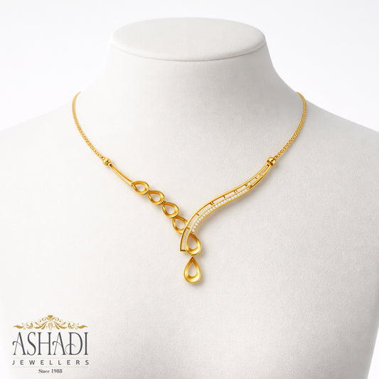 22K Yellow Gold Wedding Necklace | WN0071