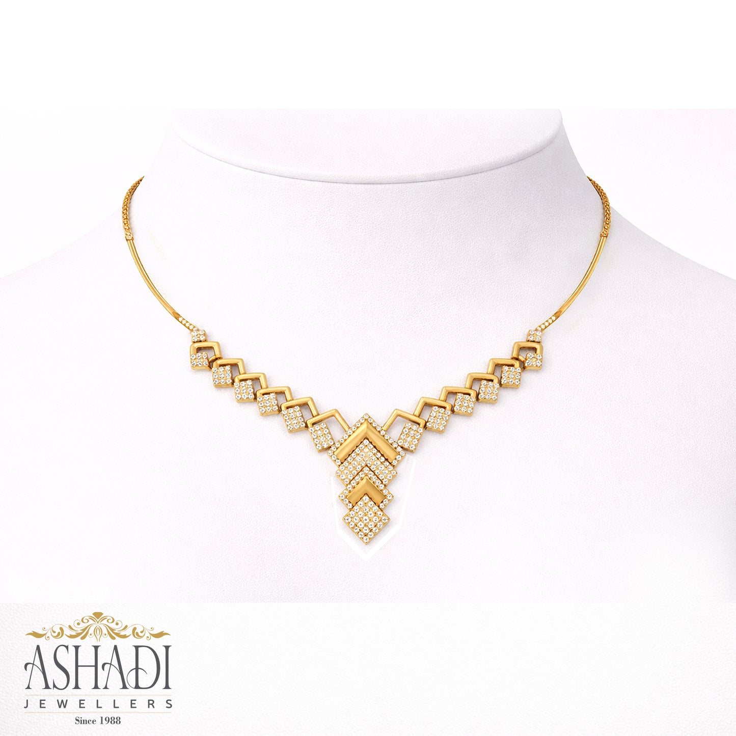 22K Yellow Gold Wedding Necklace | WN0073