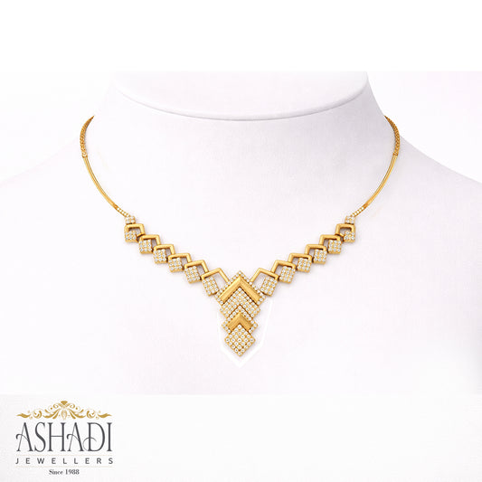 22K Yellow Gold Wedding Necklace | WN0073