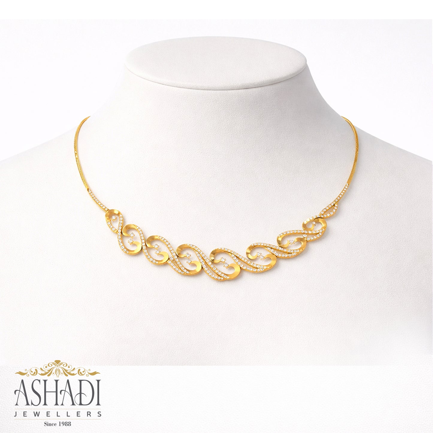 22K Yellow Gold Wedding Necklace | WN0074