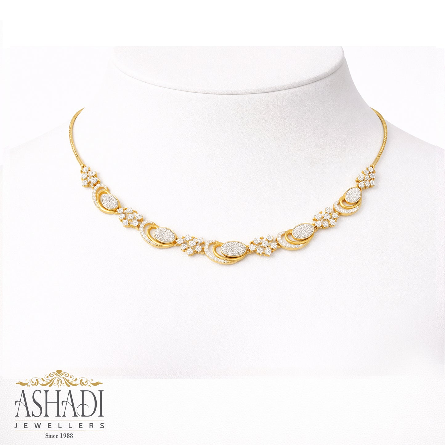 22K Yellow Gold Wedding Necklace | WN0076