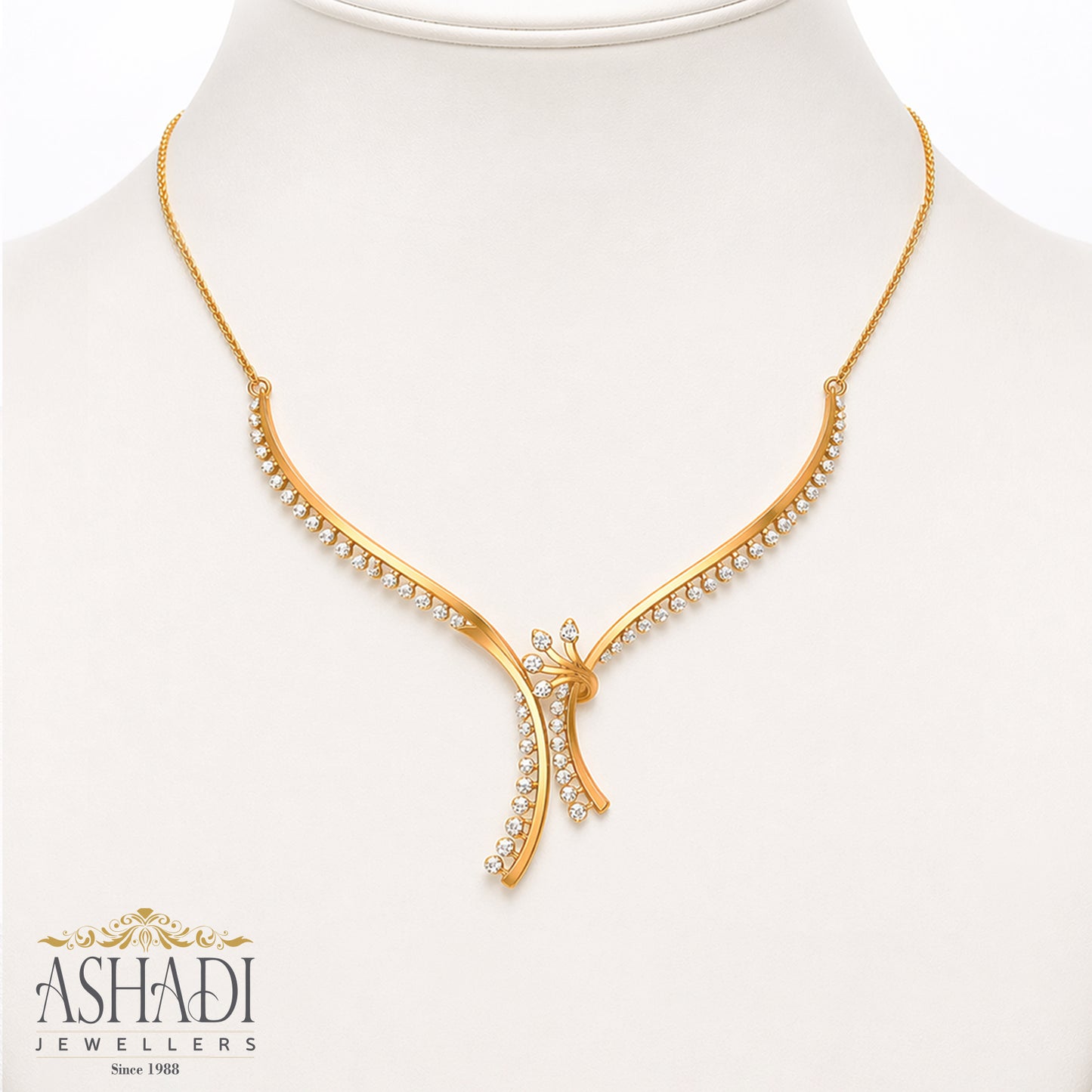 22K Yellow Gold Wedding Necklace | WN0080