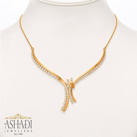22K Yellow Gold Wedding Necklace | WN0080